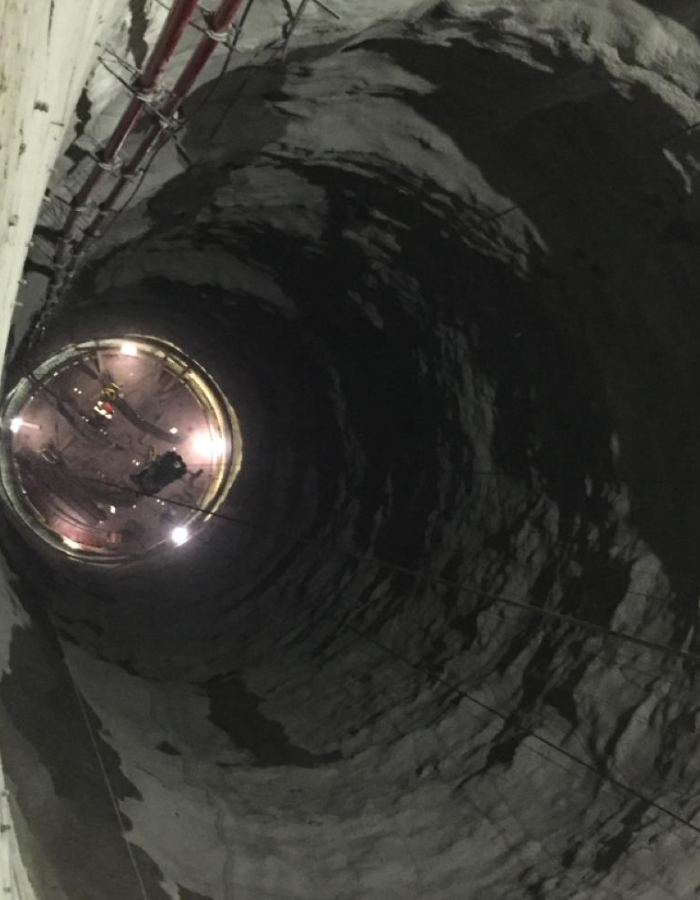  חפירת פיר לחץ גבוה בפרוייקט אגירה שאובה גלבוע